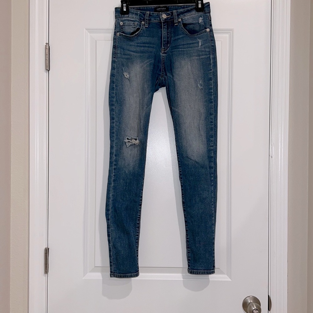 Just USA distressed denim jeans | size: 3 | color: blue